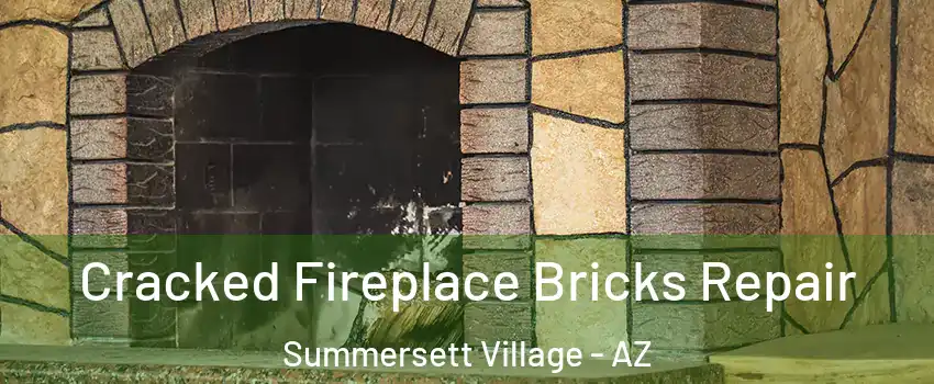 Cracked Fireplace Bricks Repair Summersett Village - AZ