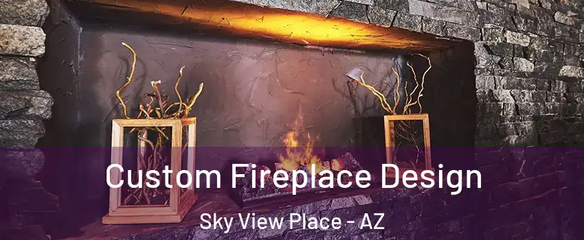 Custom Fireplace Design Sky View Place - AZ