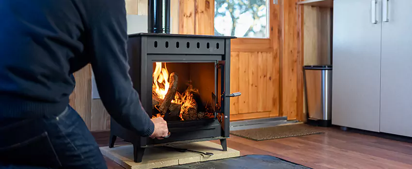 Open Hearth Wood Fireplace Installation in Cambridge Crossing At Westbrook Village, AZ