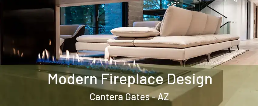 Modern Fireplace Design Cantera Gates - AZ