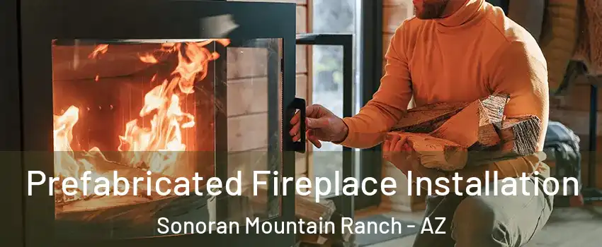Prefabricated Fireplace Installation Sonoran Mountain Ranch - AZ